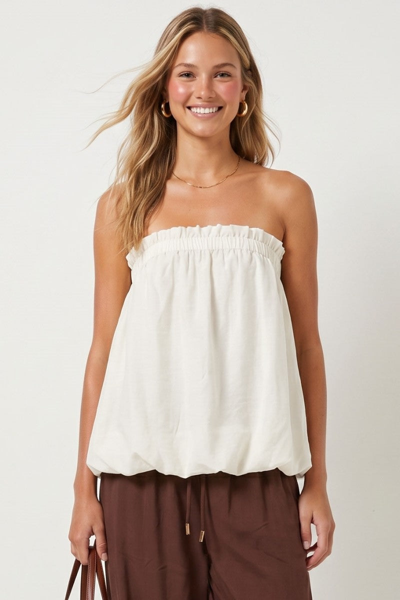 Bubble Hem Tube Top