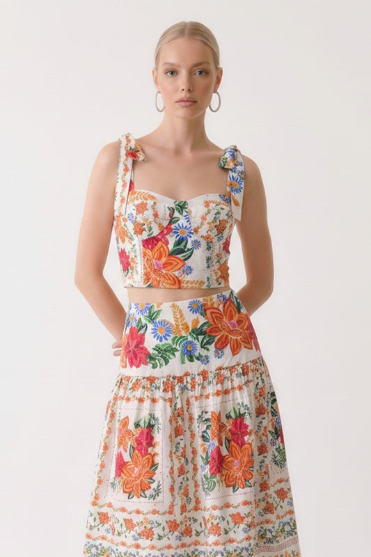 Sweetheart Neckline Bustier Crop Top
