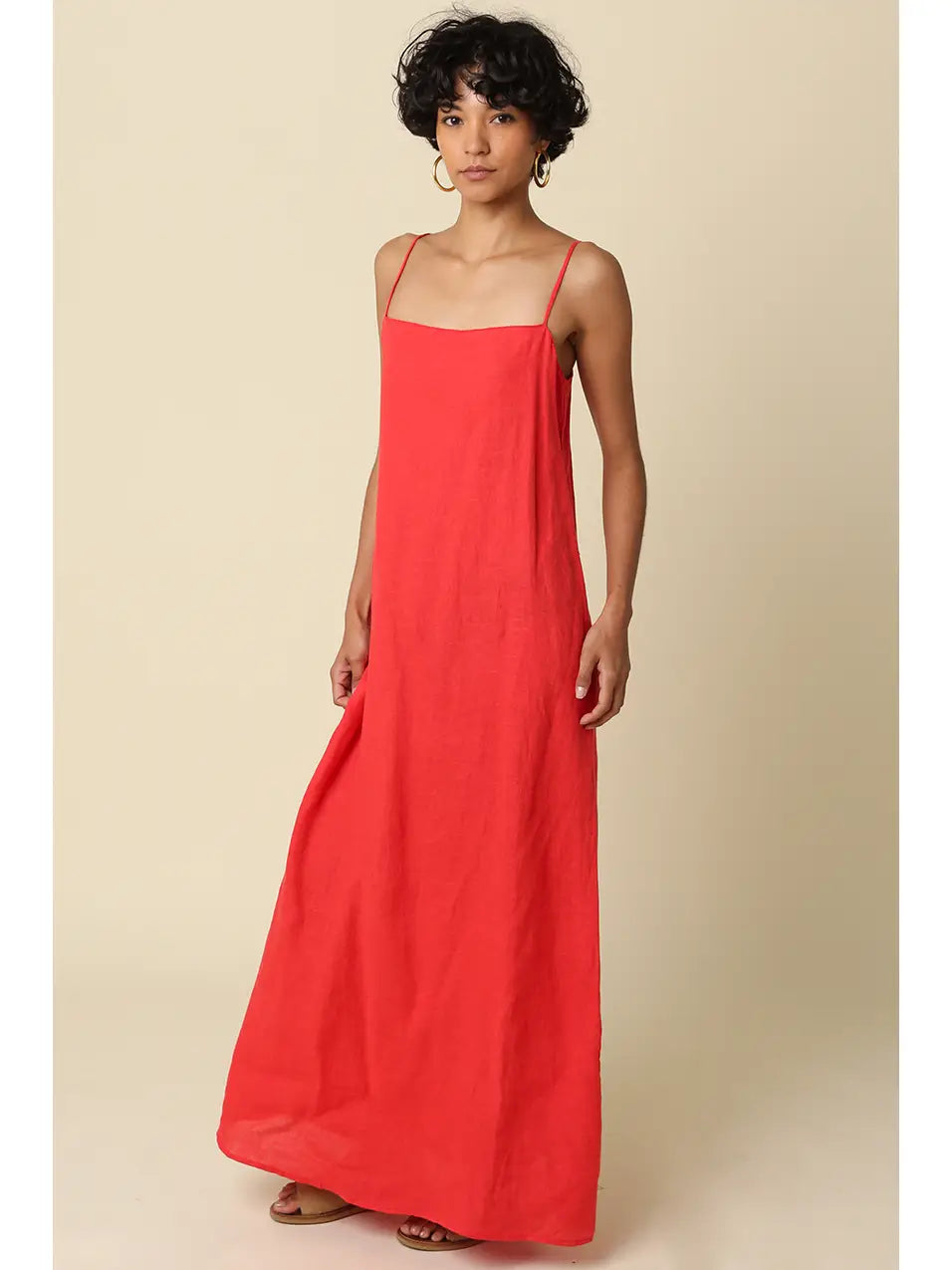 Anna Cami Maxi Linen Dress