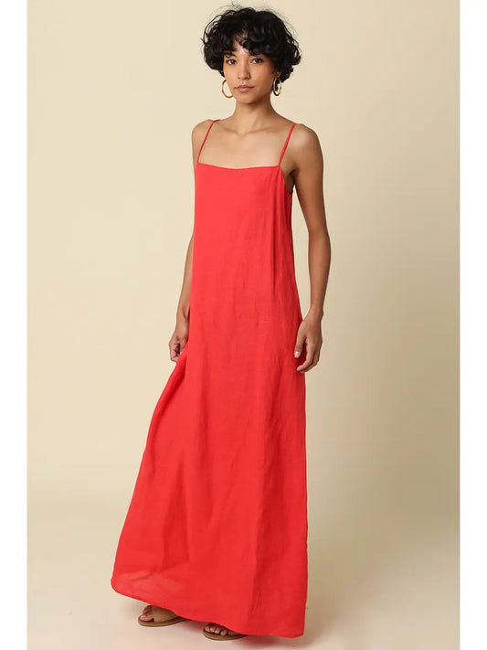 Anna Cami Maxi Linen Dress