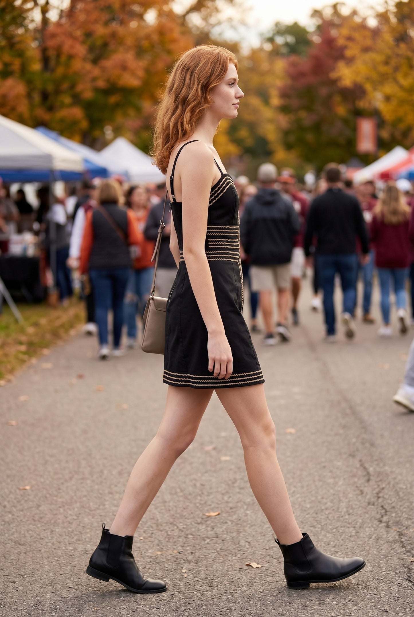 Lace Trimmed Day-to-night Mini Dress