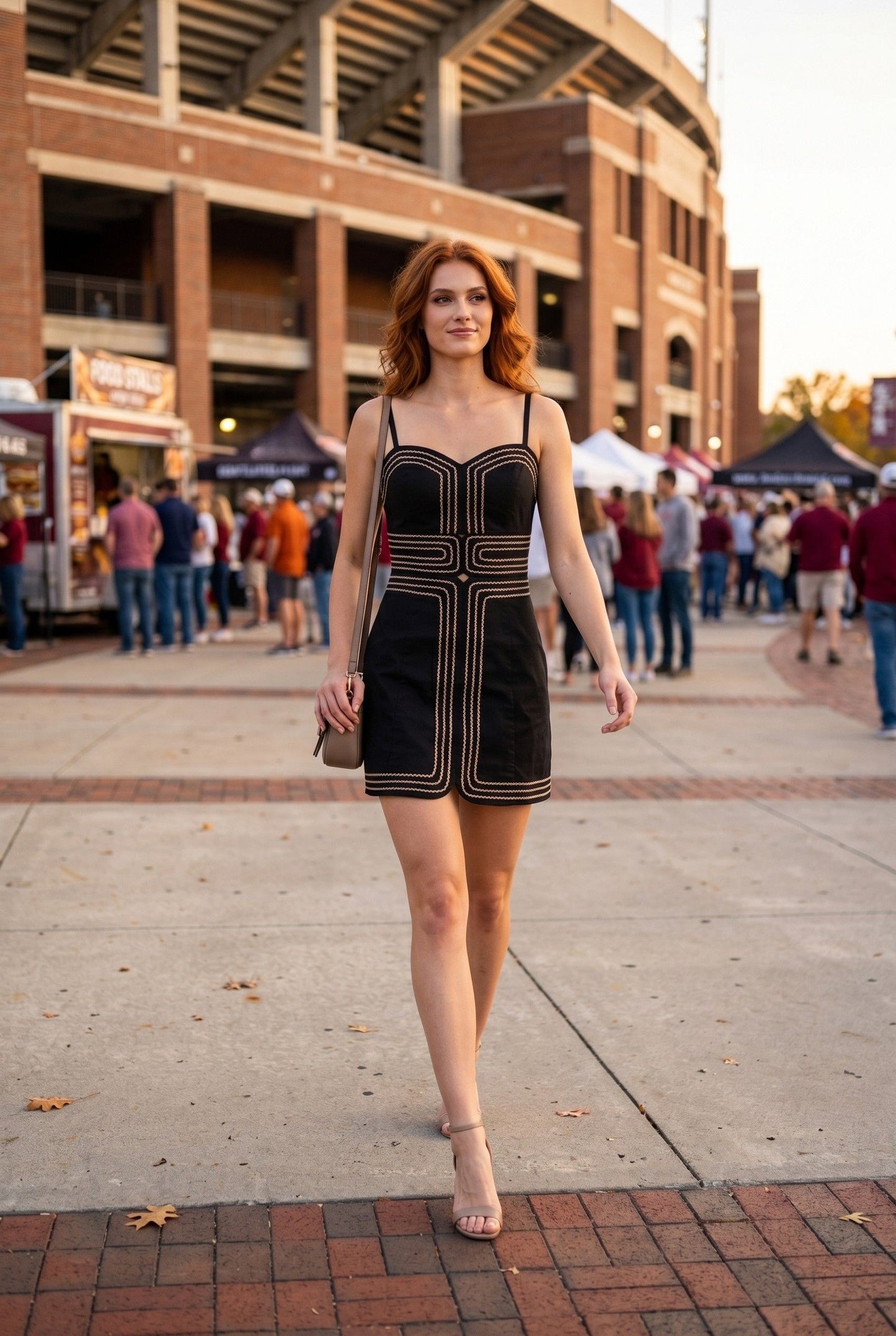 Lace Trimmed Day-to-night Mini Dress