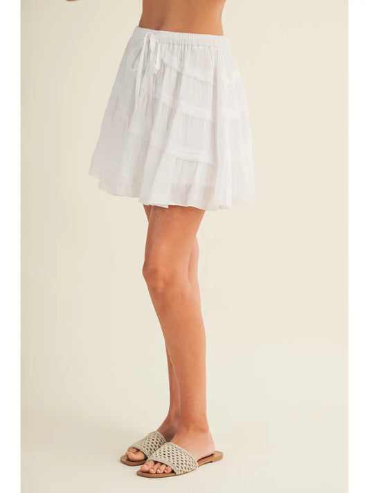 Diagonal Seam Detail Skort
