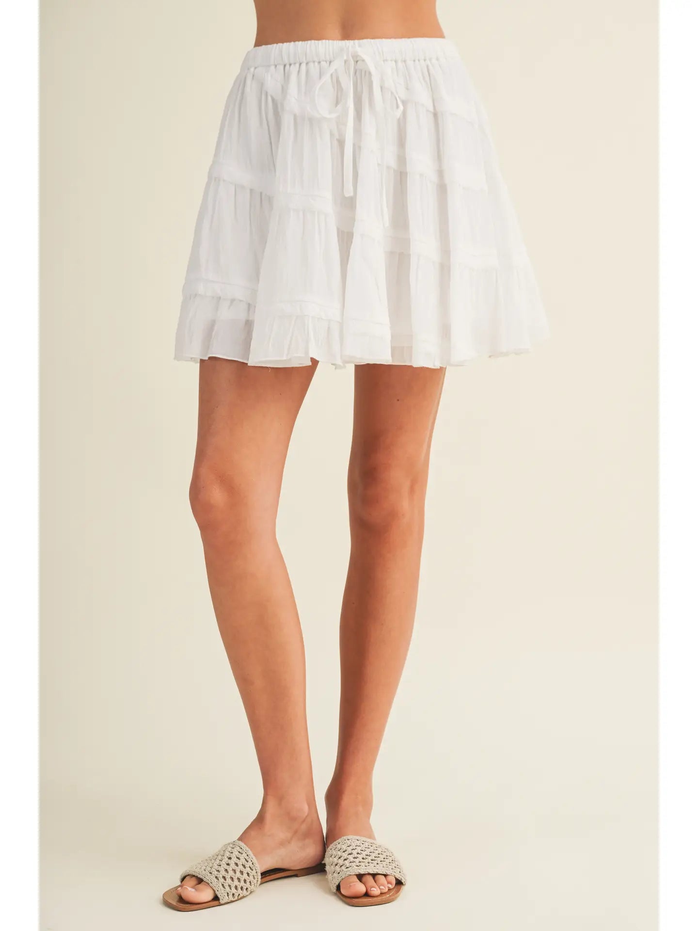 Diagonal Seam Detail Skort
