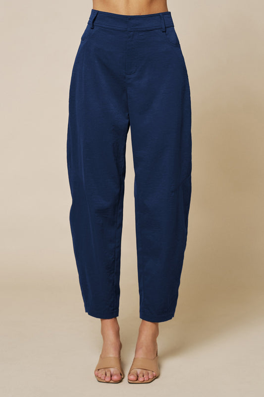 High Waist Taper Pants With Pockets