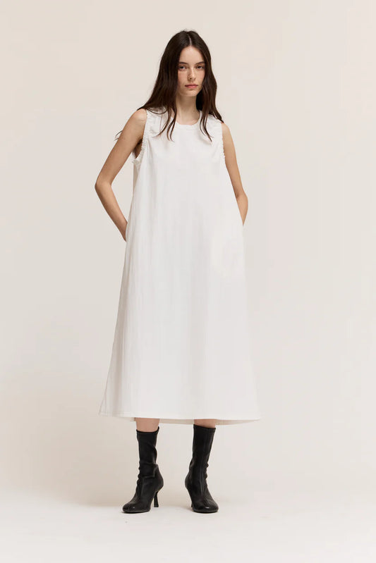 Baby Ruffle Detail A-Line Maxi Dress