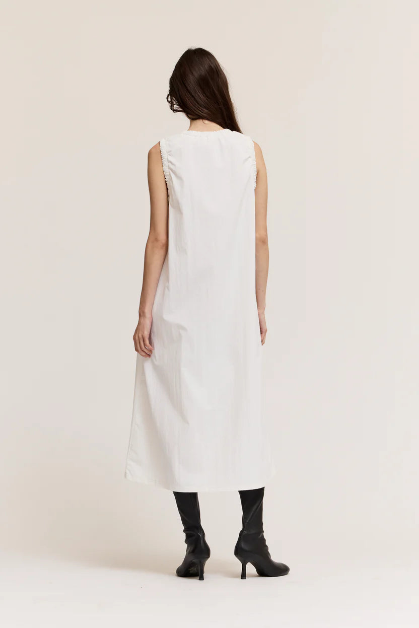 Baby Ruffle Detail A-Line Maxi Dress