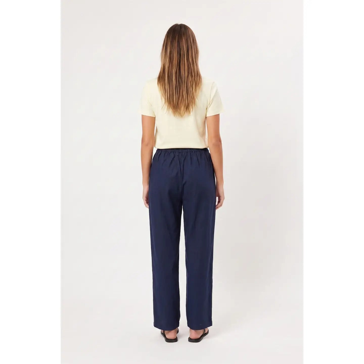 Linen Pants with Side Stripe Detail