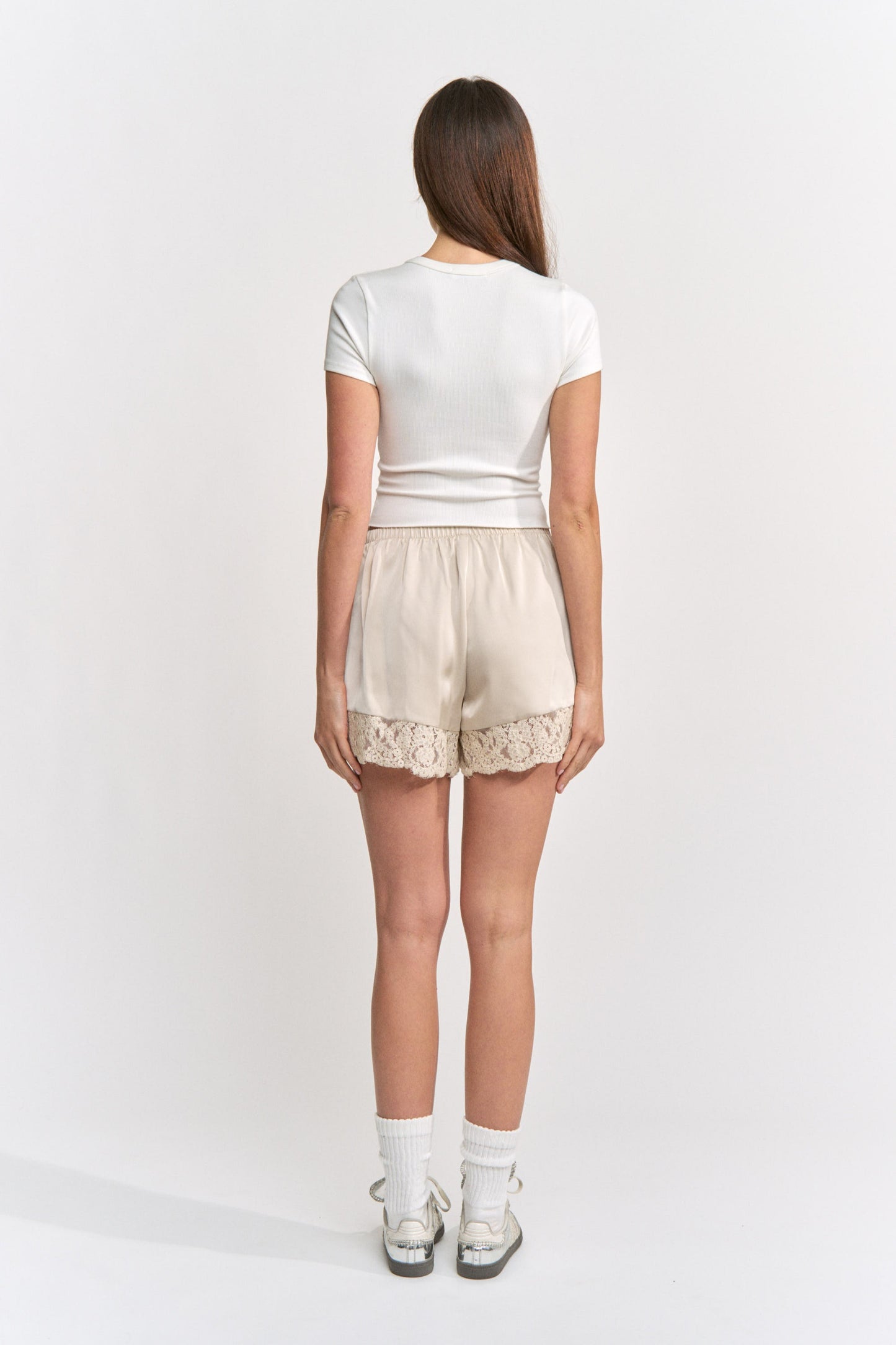 Satin Lace Shorts
