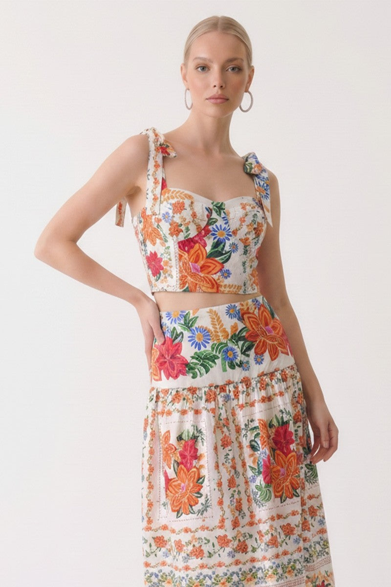 Sweetheart Neckline Bustier Crop Top