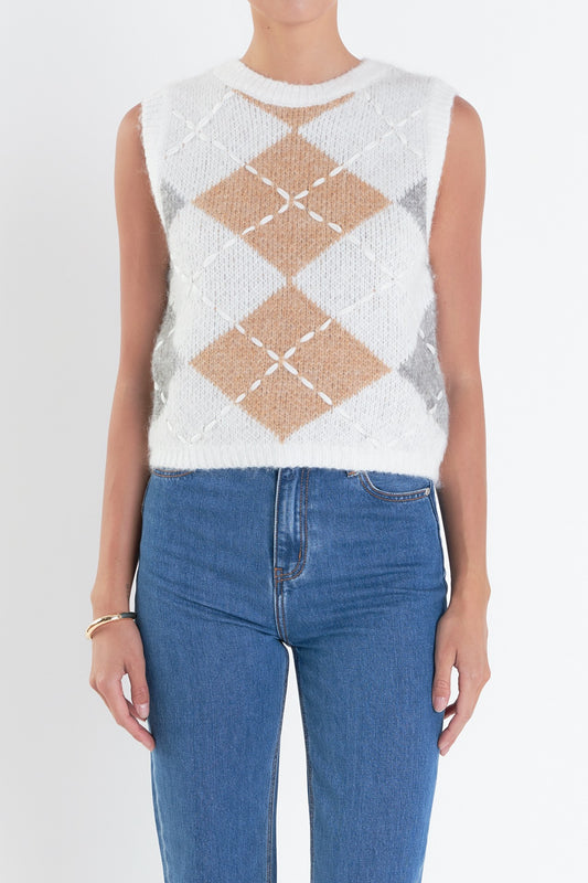 Argyle Knit Vest