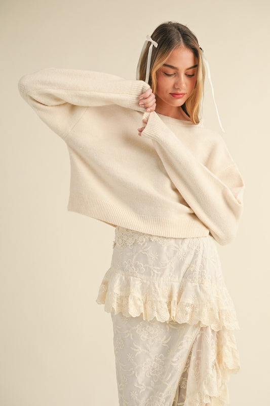 Bow Detail Knit Sweater