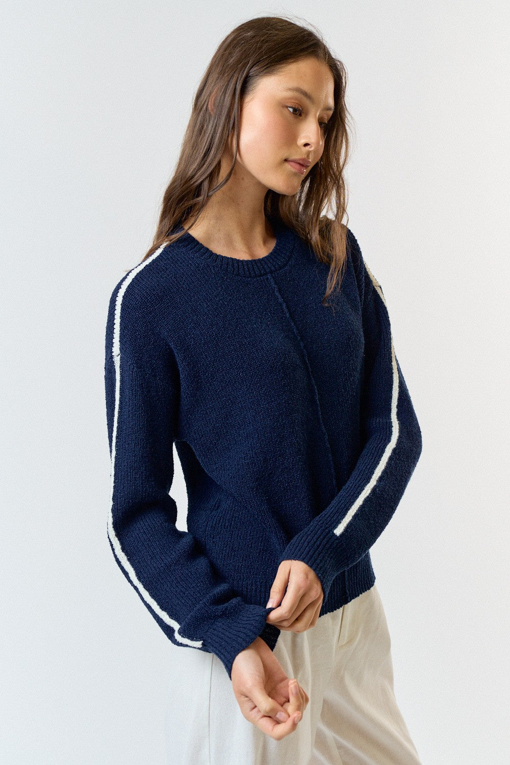 Contrast Ribbed Sweater