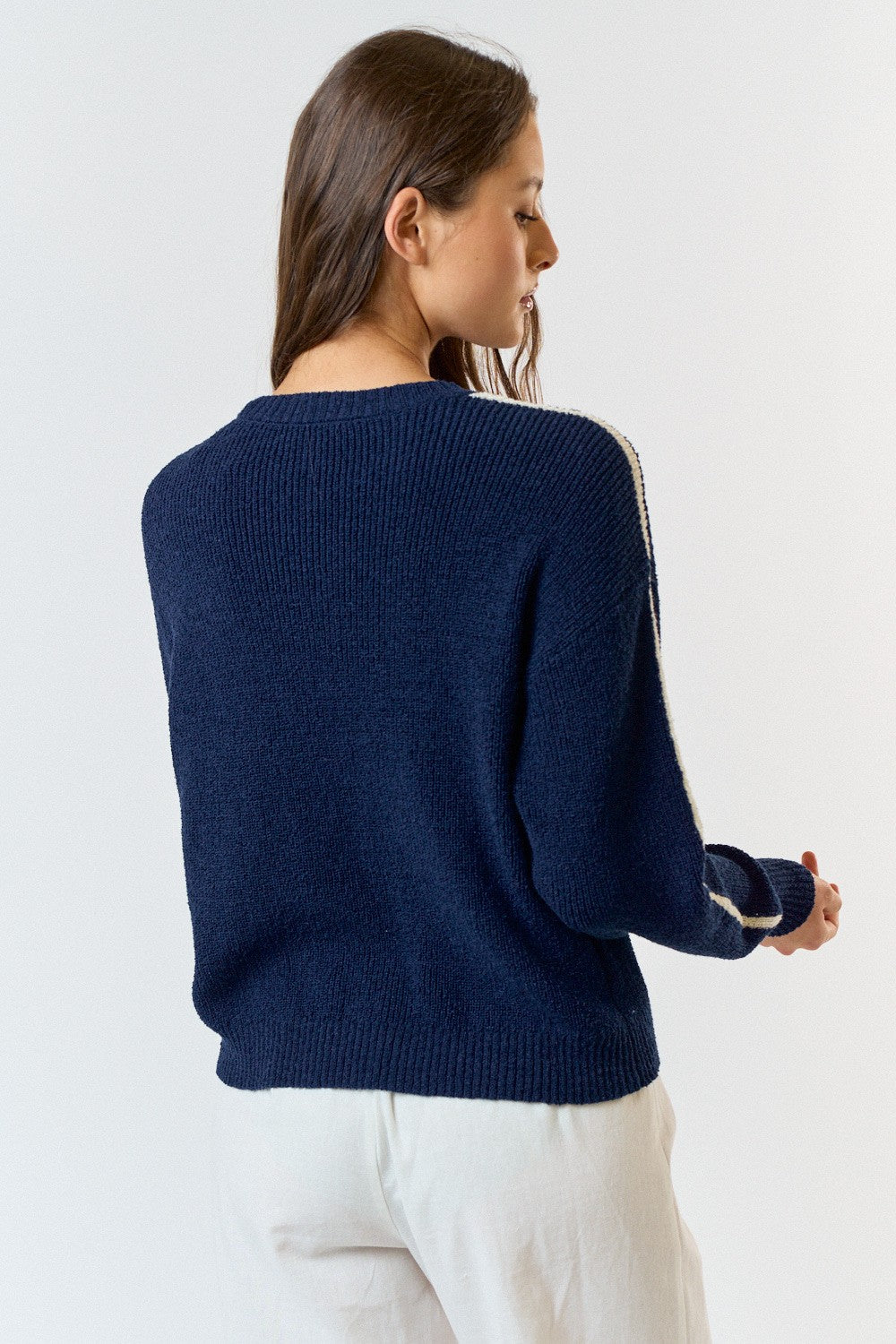 Contrast Ribbed Sweater