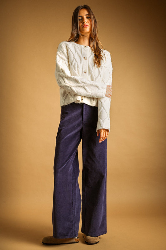 Dorduroy Straight Leg Pants