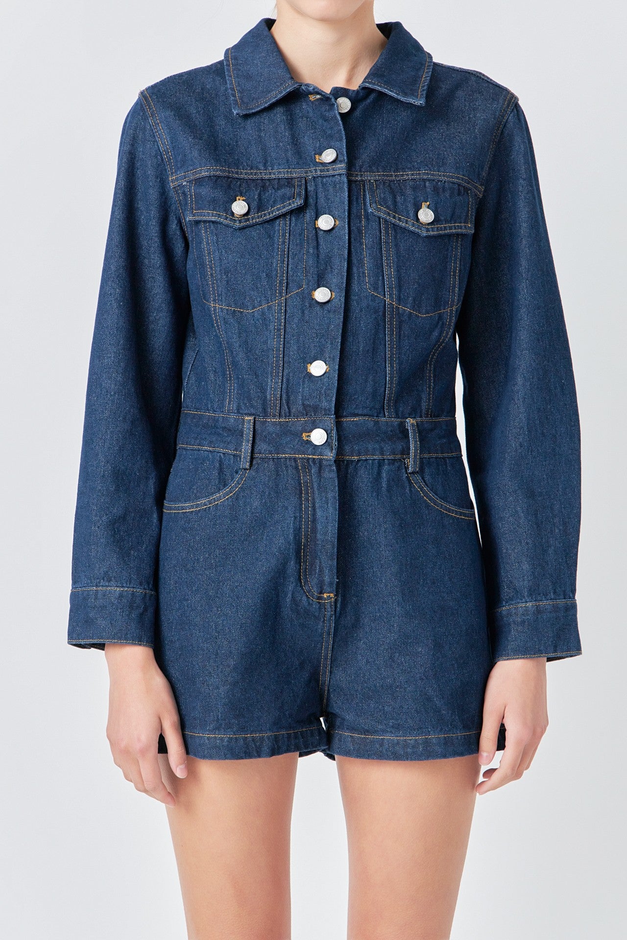 Denim Mini Romper