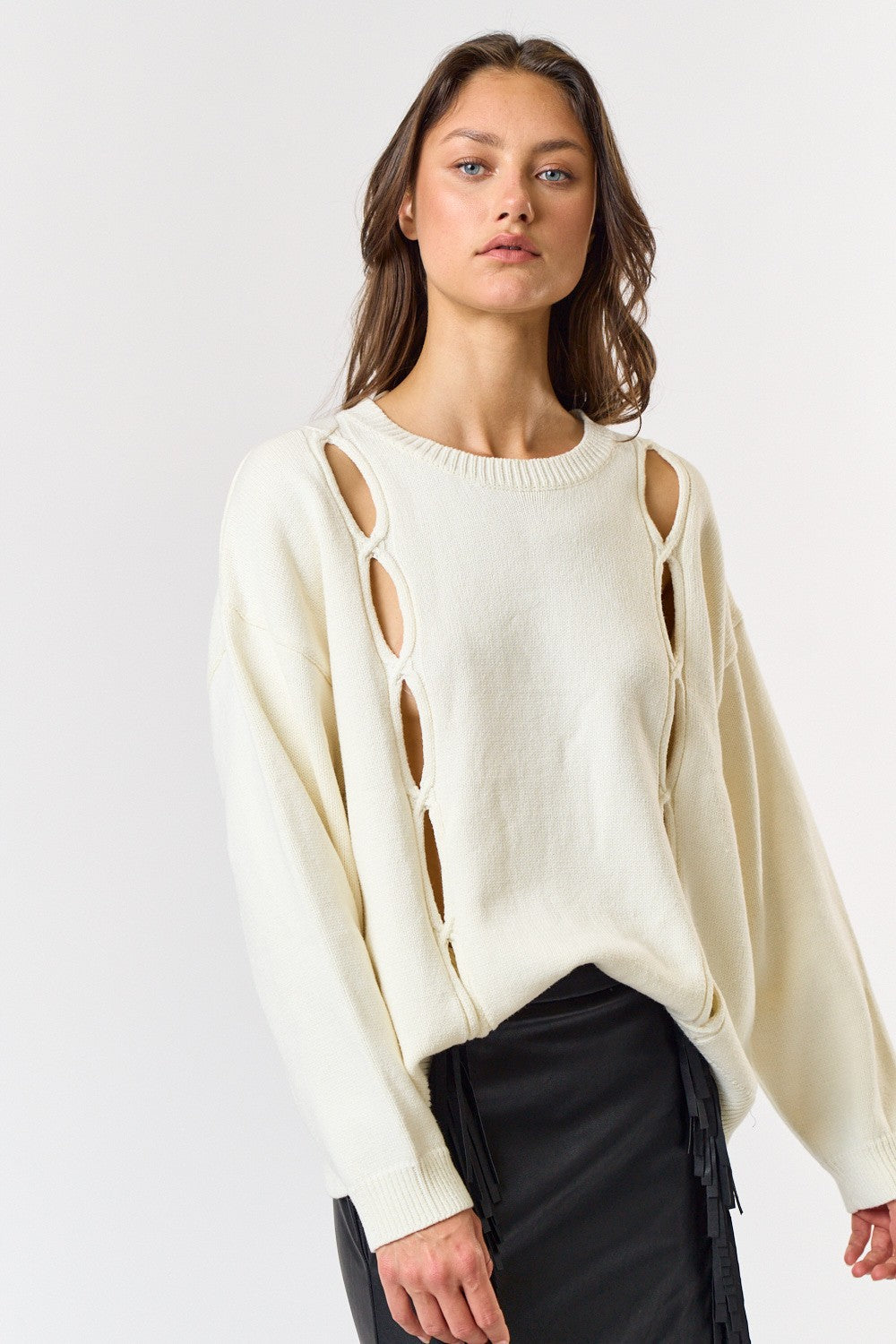 Front Cutout Sweater