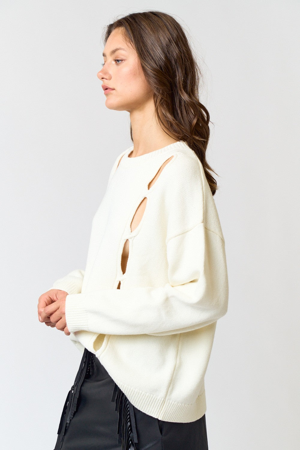 Front Cutout Sweater