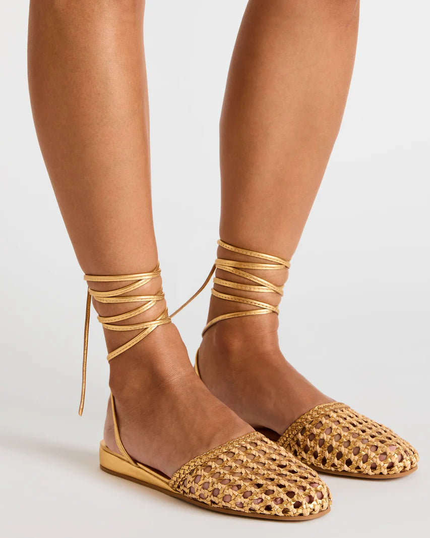 Flutter Gold Sandals