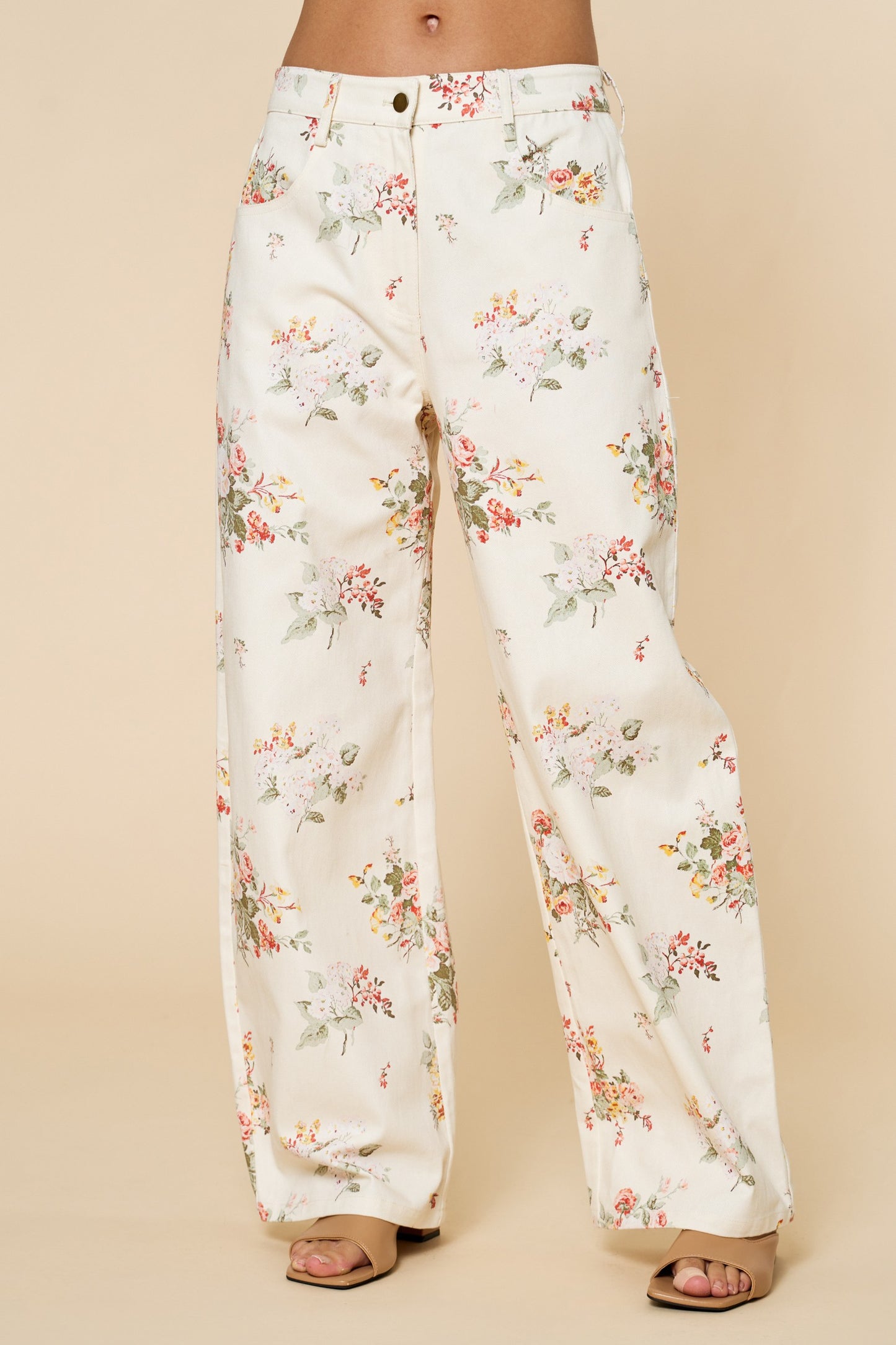 Floral Wide Leg Pants