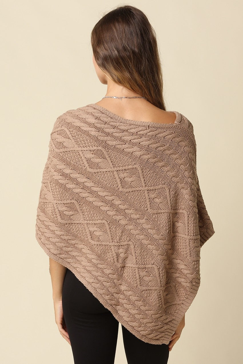 Margo Textured Knit Poncho Top