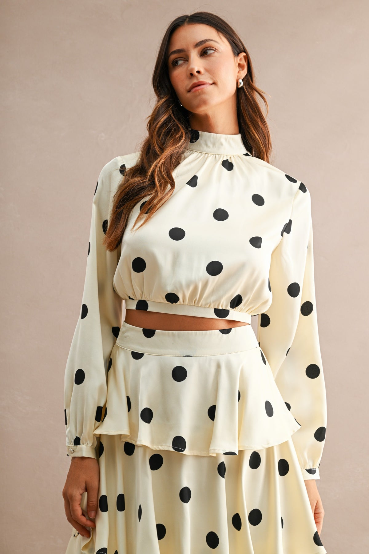 Polka Dot Open Back Top