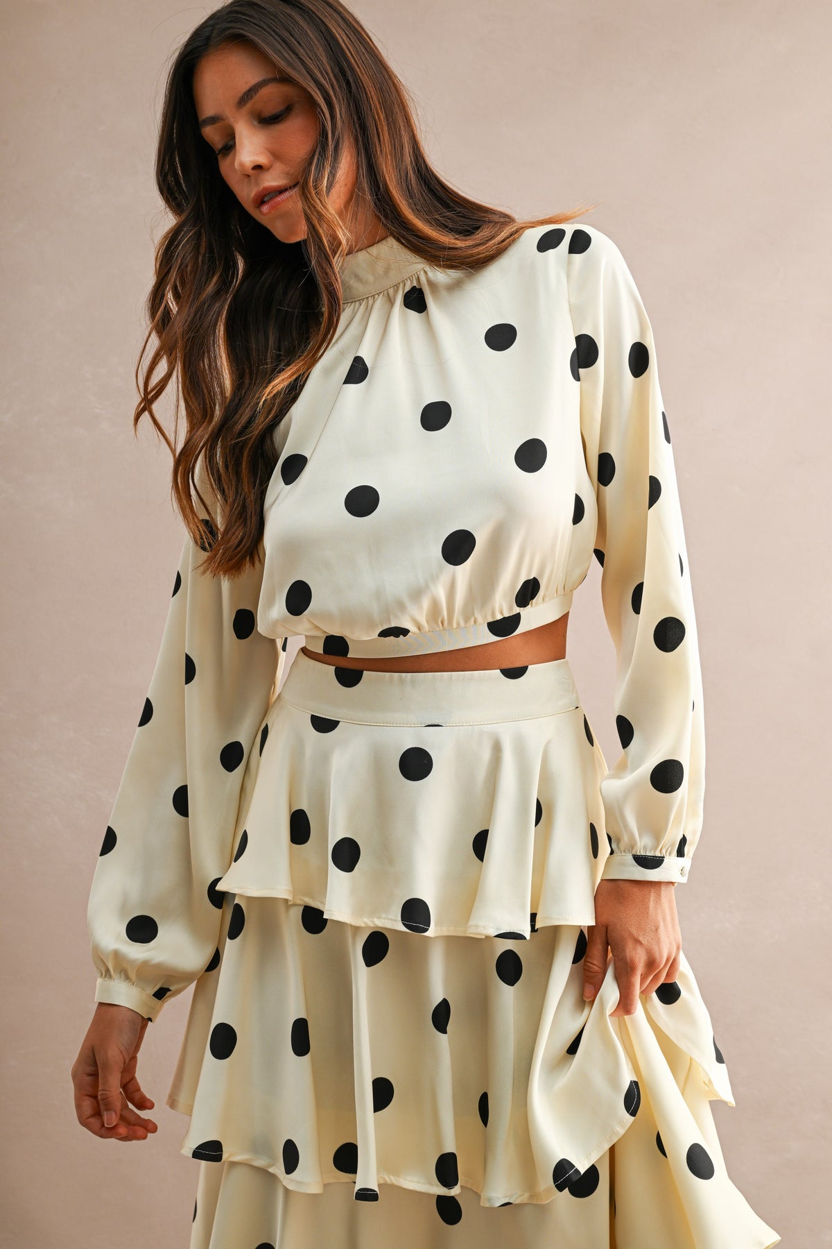 Polka Dot Open Back Top