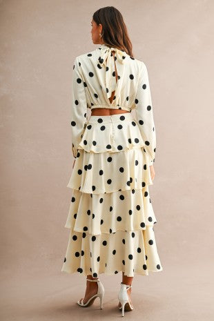 Polka Dot Tiered Skirt