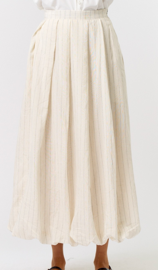 Stripe Maxi Bubble Skirt