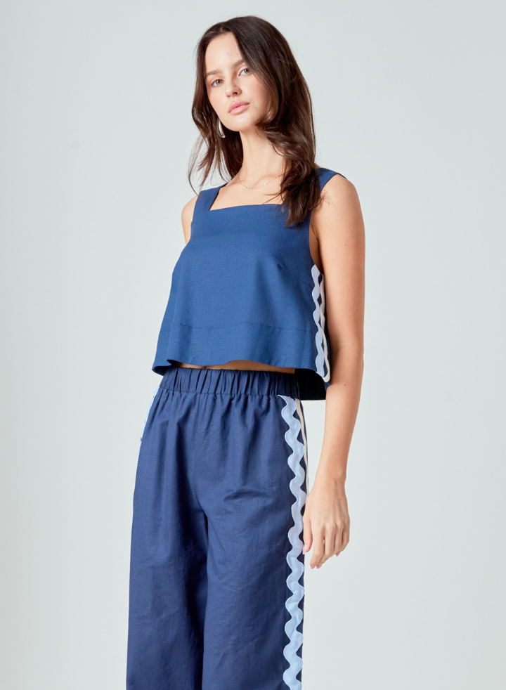 Ric Rac Sleeveless Top (Set)