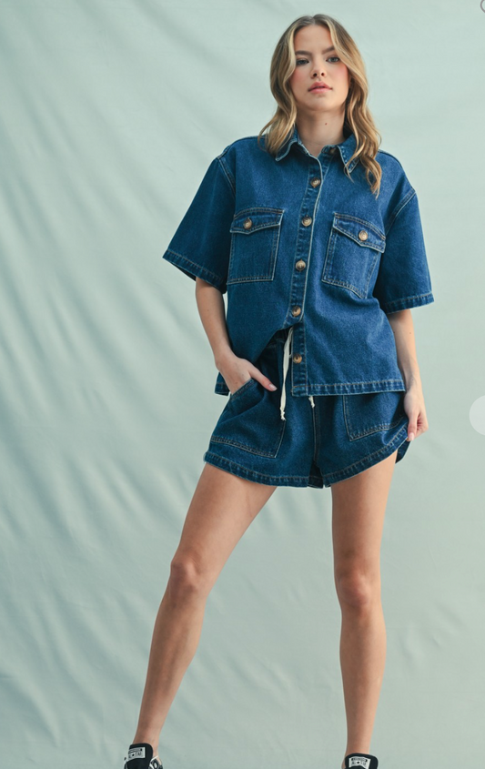 Button Up Denim Shirt