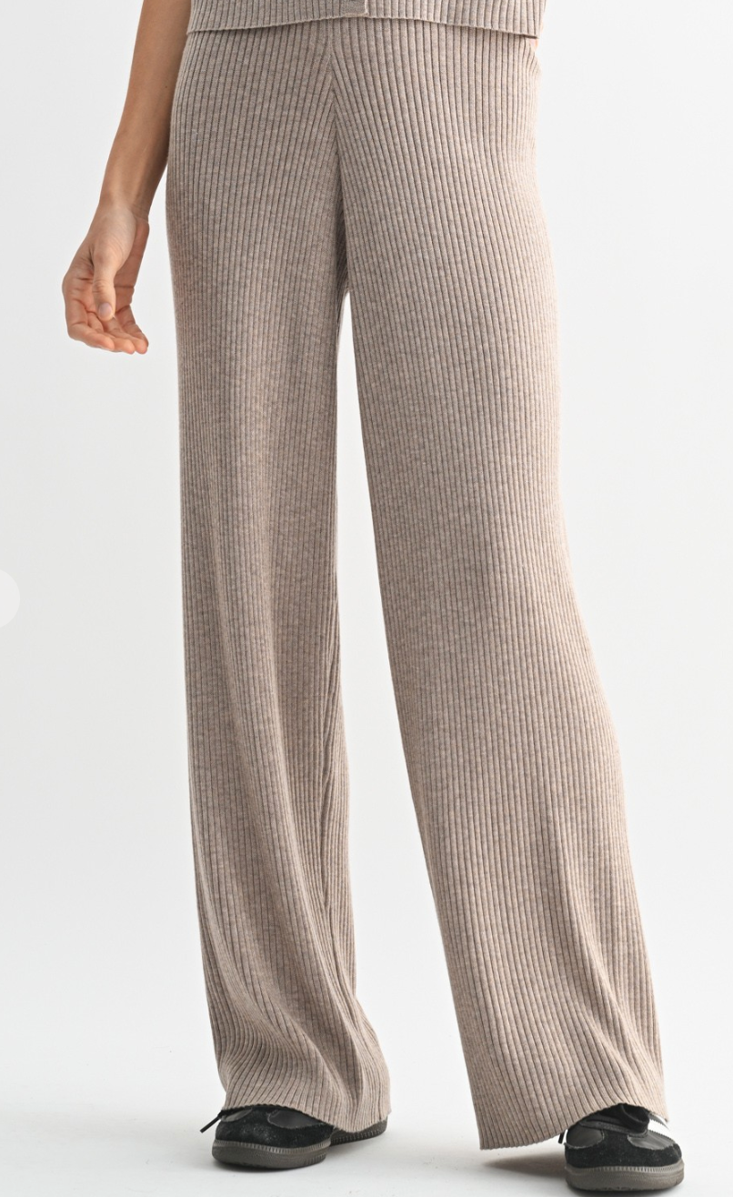 Ribbed Knit Sweater Pants