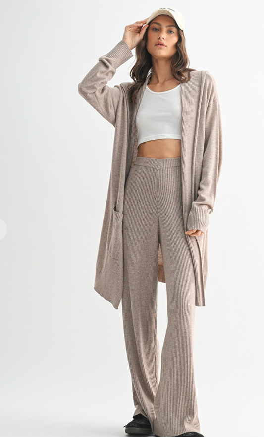 Knit Sweater Hooded Cardigan