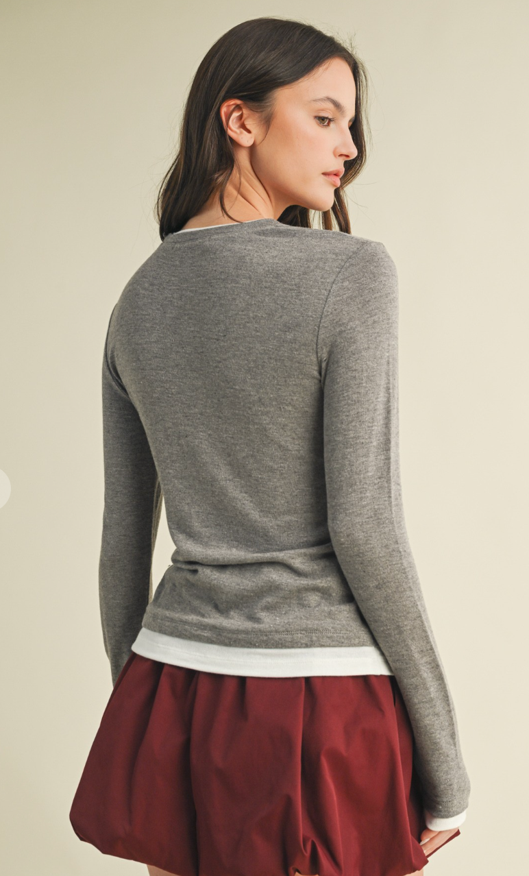 Crew Neck Layering Top