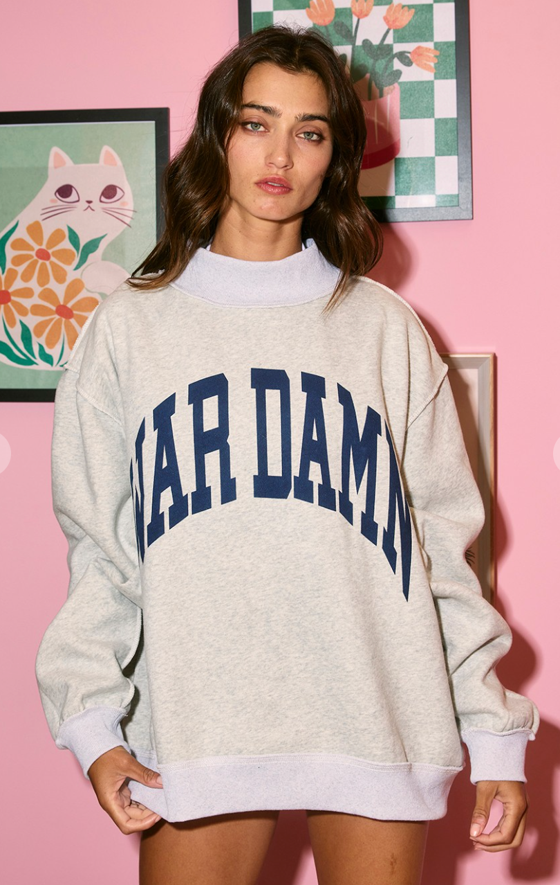 Reversible Mock Neck Sweatshirt