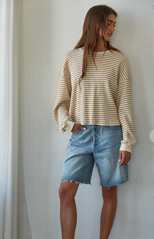 Half Time Striped Pullover