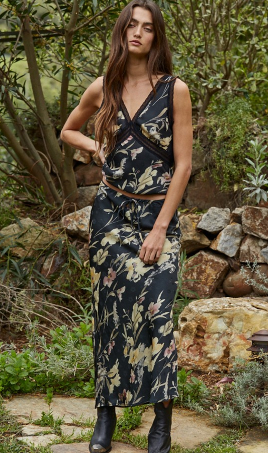 Maelys Floral Midi Skirt