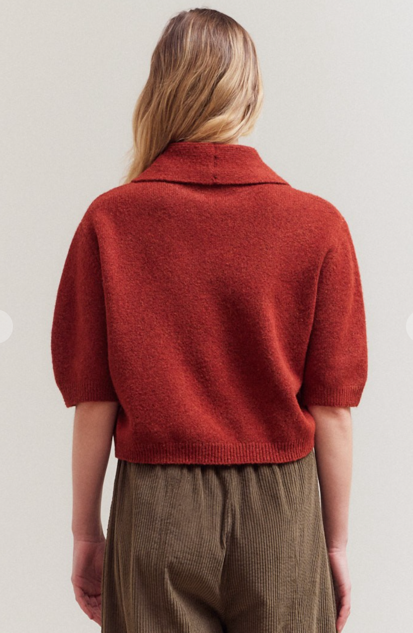 Collared Knit Top