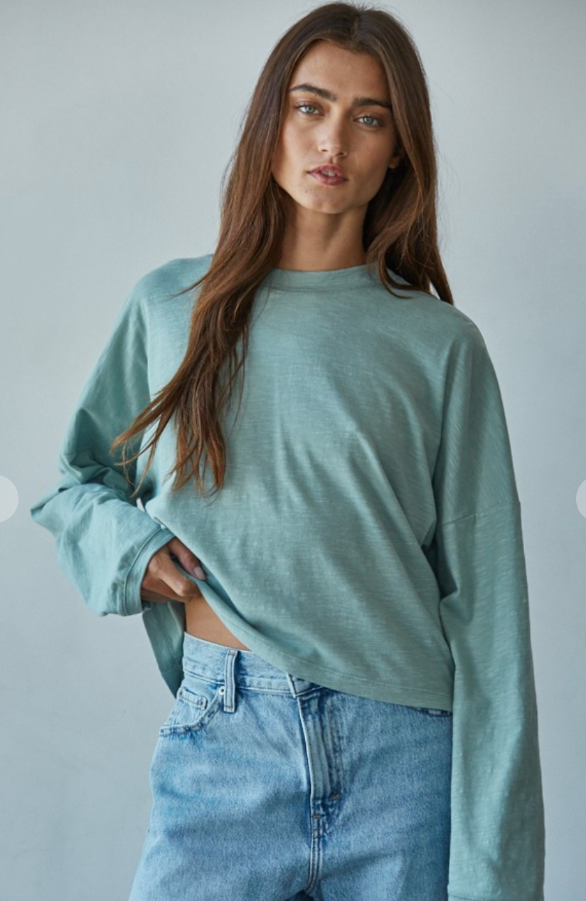 Everyday Mock Neck Long Sleeve Top