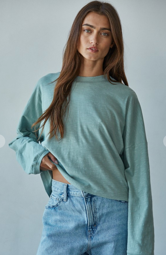 Everyday Mock Neck Long Sleeve Top