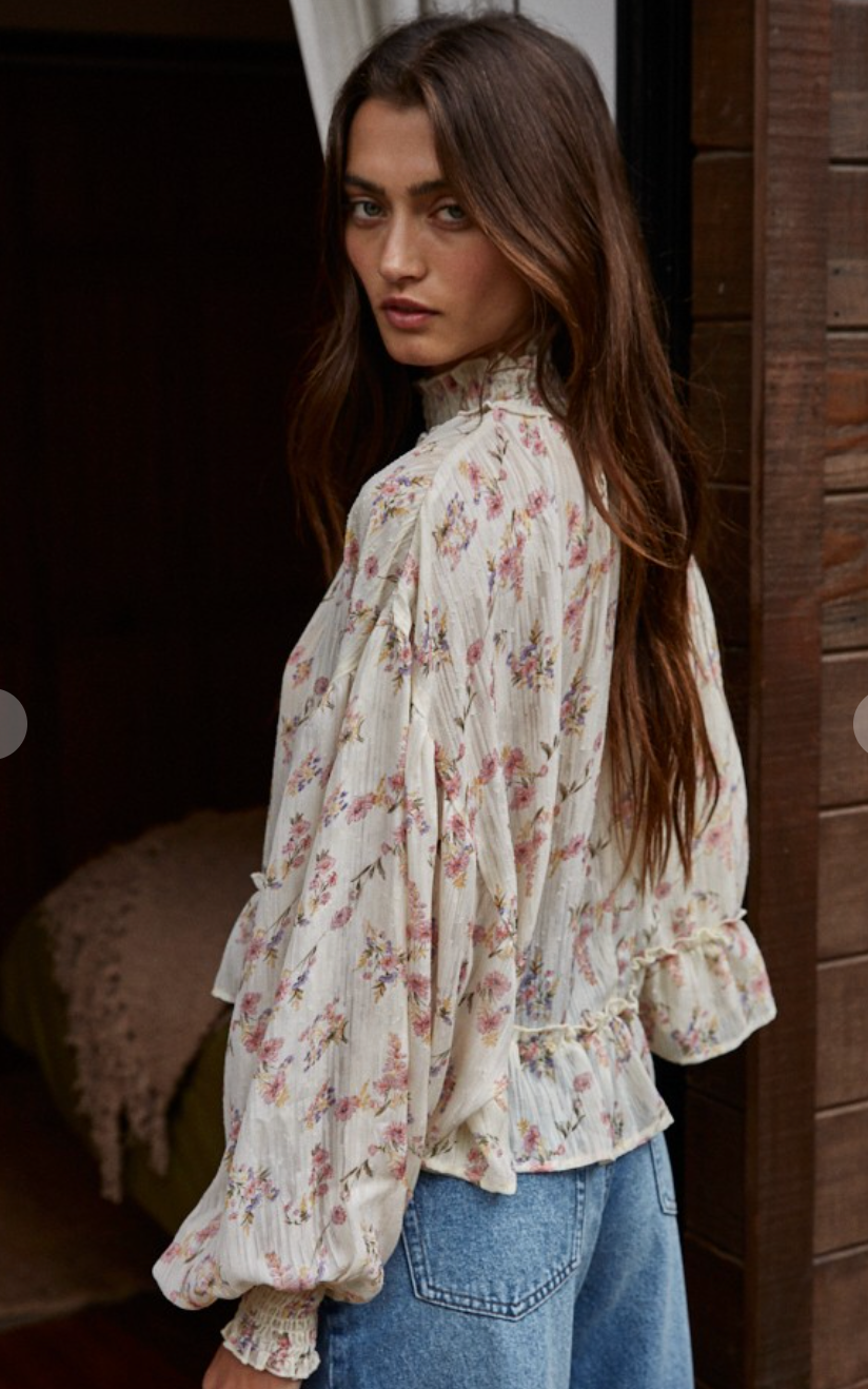 Soft Petals Smocked Top