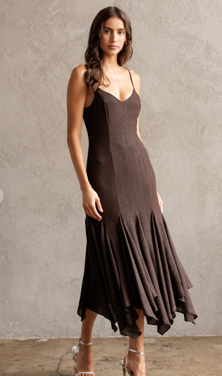 Shimmering Asymmetric Dress
