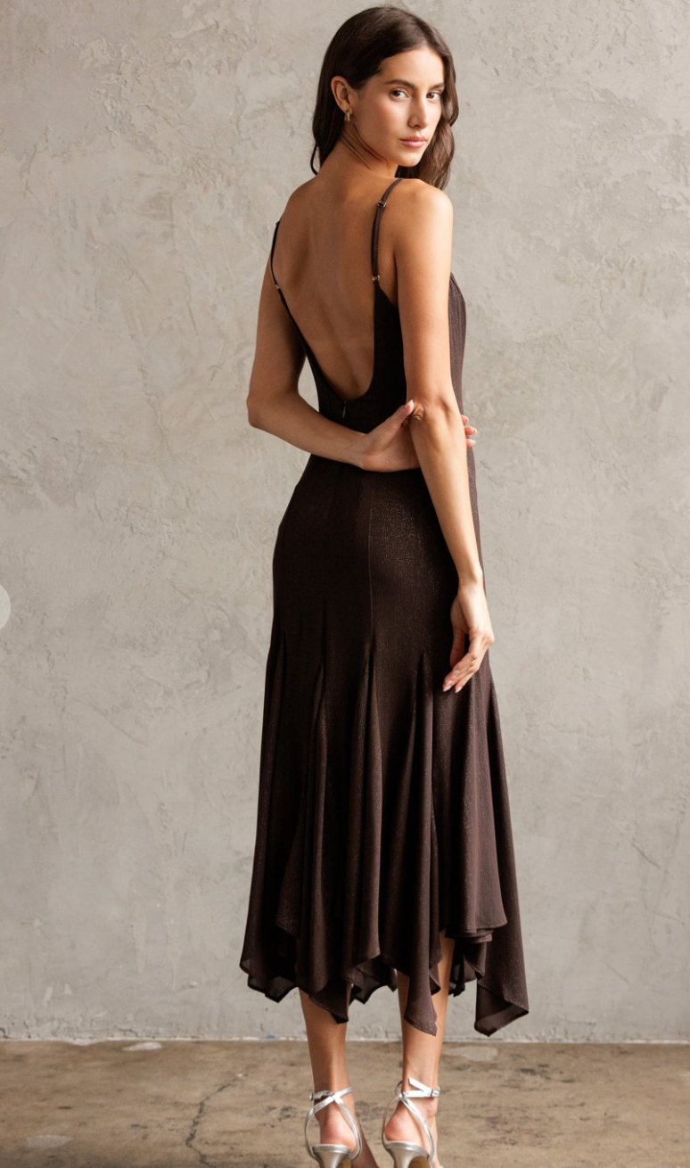Shimmering Asymmetric Dress