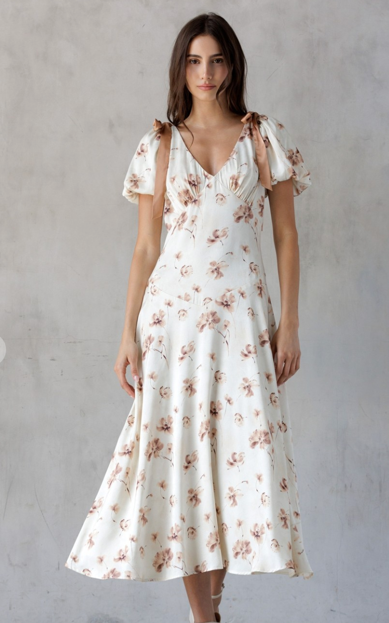 Floral Print Midi Dress