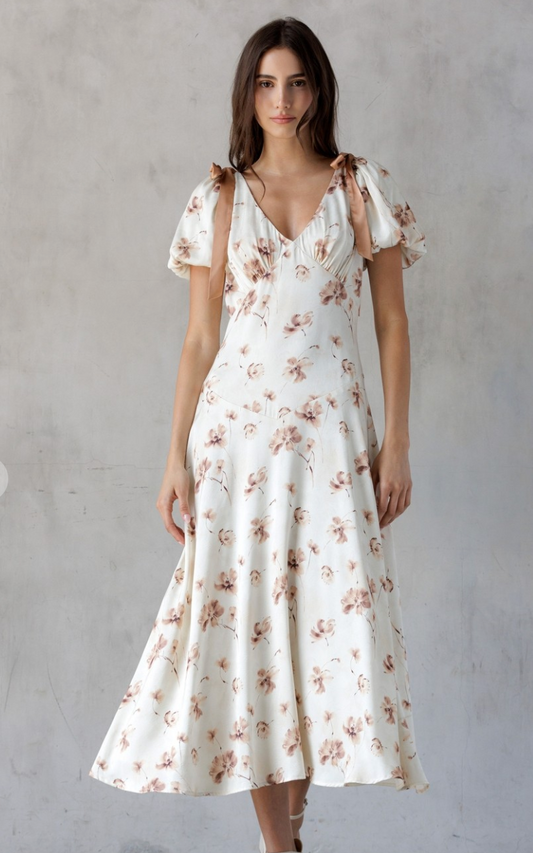 Floral Print Midi Dress
