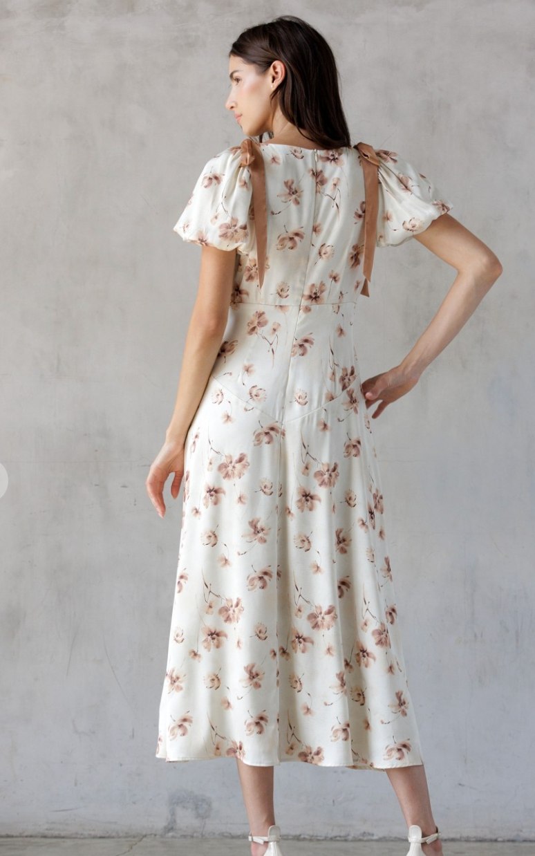 Floral Print Midi Dress