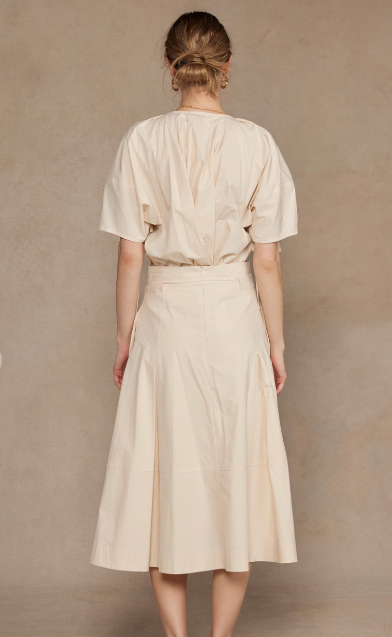 Tie Detail Pleated Top
