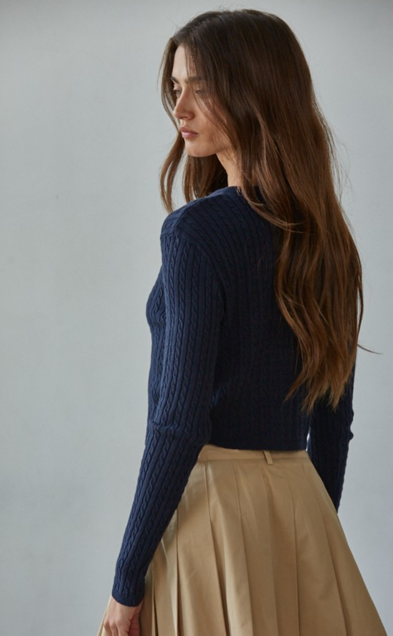 Avon Cable Knit Cardigan Top