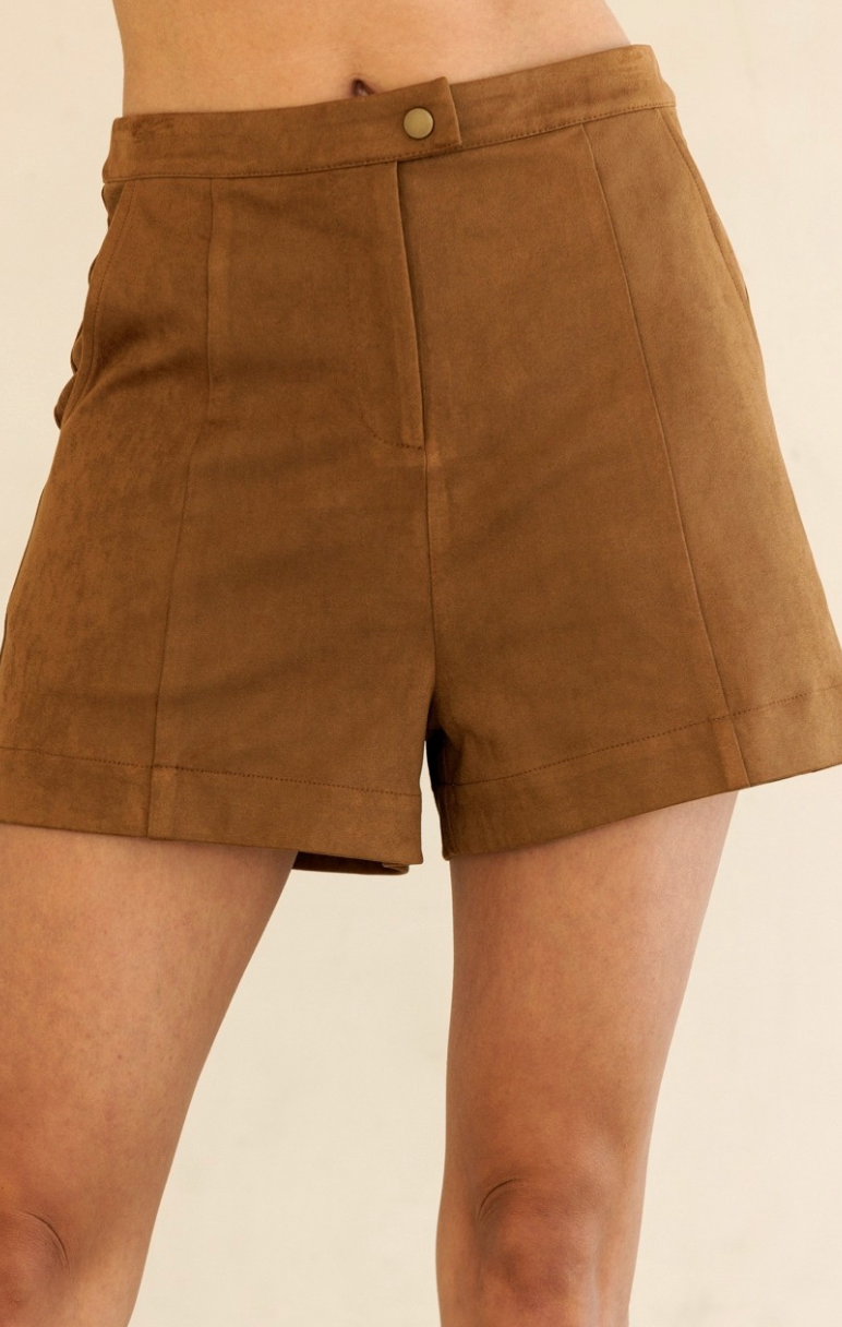 Suede High Waisted Shorts