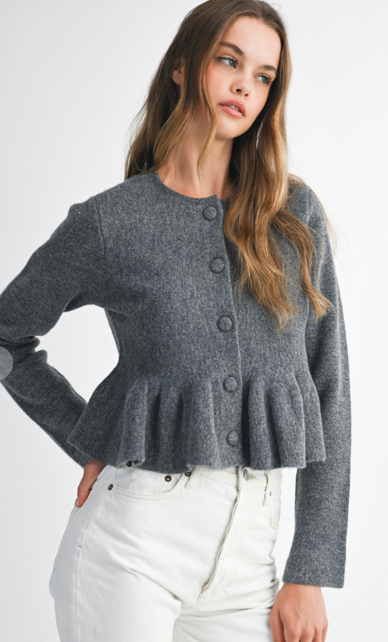Peplum Cardigan